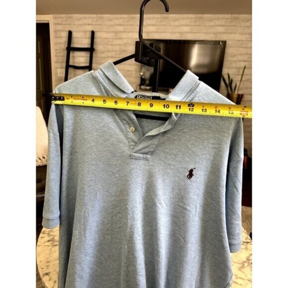 Polo Ralph Lauren Andover Heather/Navy The Iconic Mesh Polo Shirt Mens Size M - Picture 4 of 6